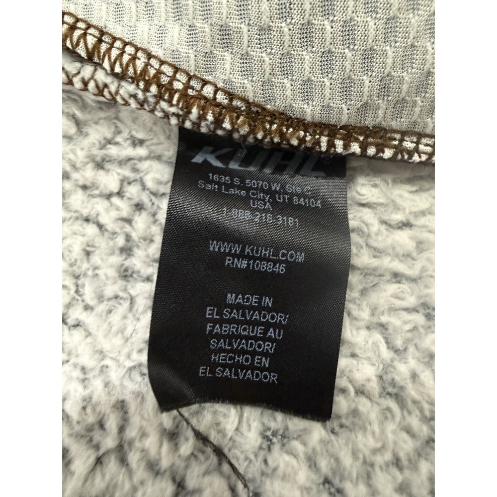 Kuhl Jacket Women XS Flight Sherpa Fleece Beige Oatmeal Fleece Hooded Full Zip - Picture 5 of 11